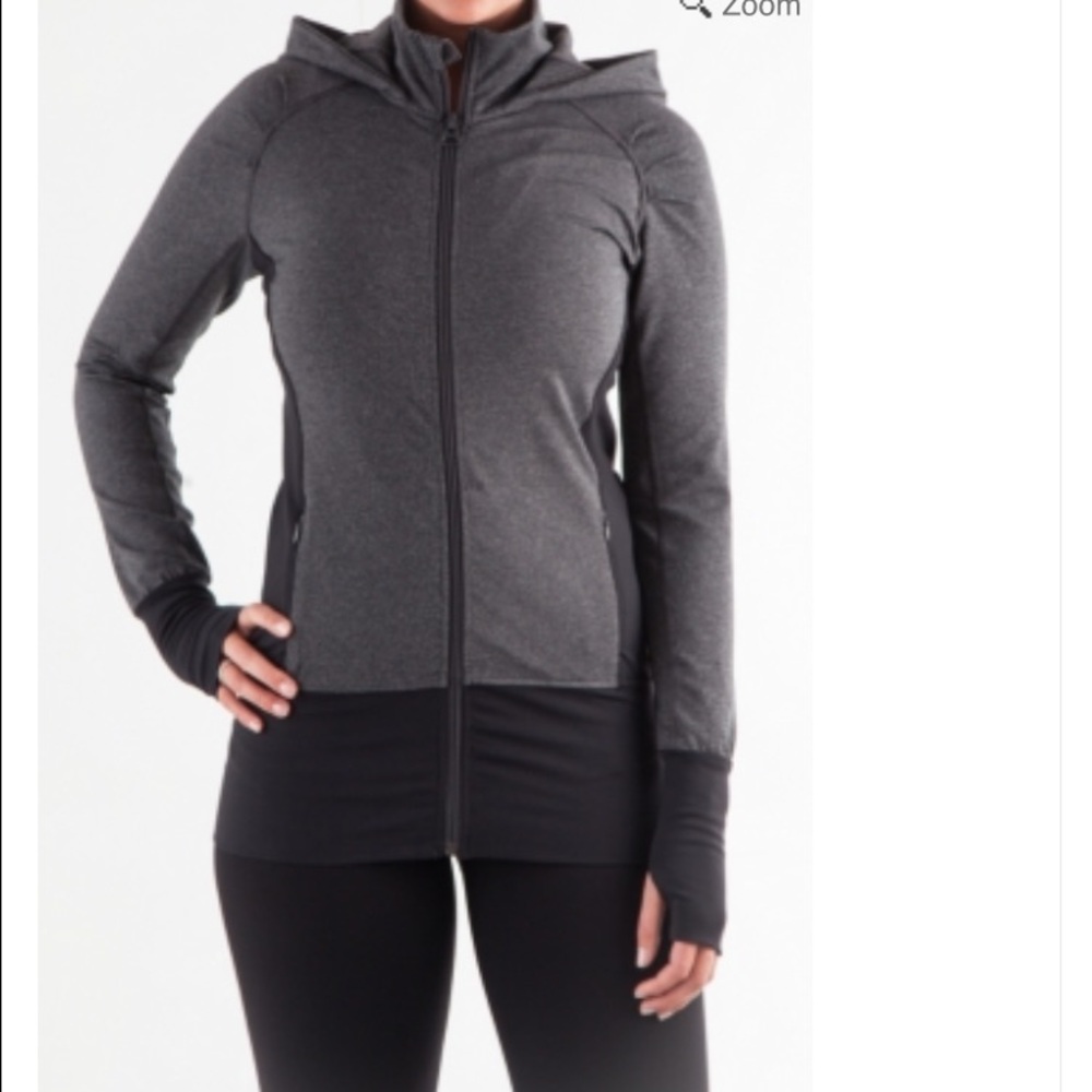 Women’s Gray Full-Zip Hooded Jacket
